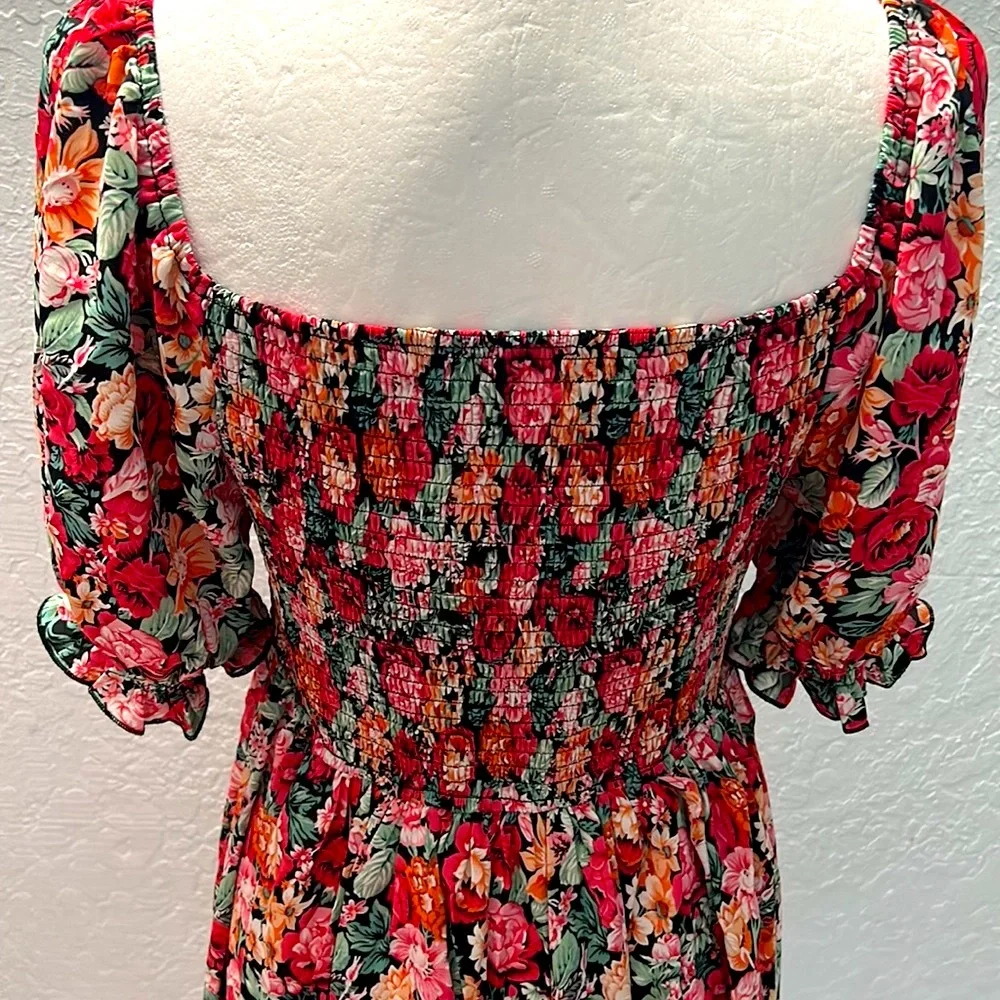 Multicolor color Floral Printed Maxi Dress